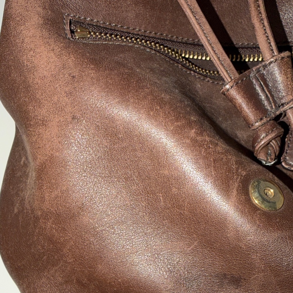 Vintage 90’s early 00’s Coach Dark Brown Leather Backpack - Picture 12 of 13